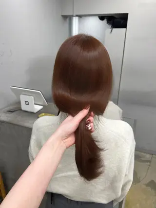 セミロング カラー ベージュ/ブリーチ無 し/透明感/yukiのヘアスタイル