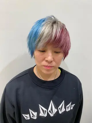 ショート カラー クロスパーマ松永裕久 似合わせカットのヘアスタイル
