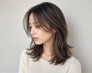 ミディアム 艶カラー /顔周り◎ 小川泰輝🫧のヘアスタイル
