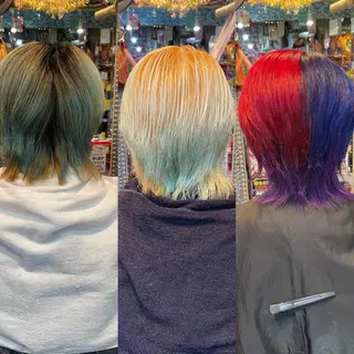 ショート カラー メンズ 🌈派手髪エクステ ブレイズ🌈ひろとのヘアスタイル