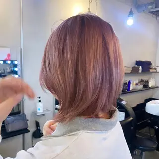ミディアム カラー 艶感/韓国風 🤍moeka🤍のヘアスタイル