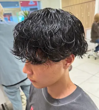 パーマ メンズ メンズ毛流れ 縮毛特化/土屋丈のヘアスタイル