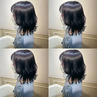 ミディアム カラー レイヤーカット/ 縮毛矯正🇰🇷早坂のヘアスタイル