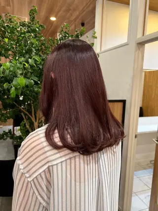 セミロング カラー カワハラ ヒナコのヘアスタイル