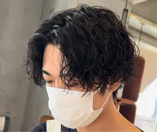 ミディアム パーマ ヘアアレンジ メンズ fifth 石川 凪のヘアスタイル