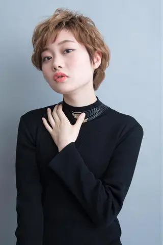 ショート カラー パーマ ヘアアレンジ メンズ キッズ ネイル マツエク・マツパ EnBlesS西宮 マンツーマン神道有基のヘアスタイル