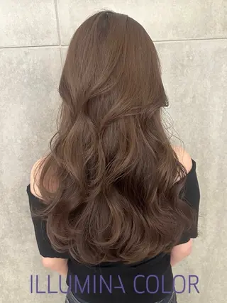 ロング カラー 韓国レイヤーカット 透明感カラー冨田那樹のヘアスタイル