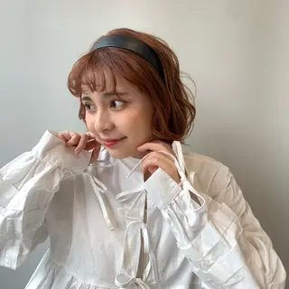 ショート カラー 松浦ゆずき 韓国/ 診断/ダウンパーマのヘアスタイル