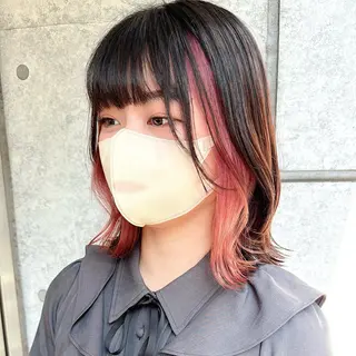 ショート カラー 癖毛救済✂️ボブ /髪質改善ストレートのヘアスタイル