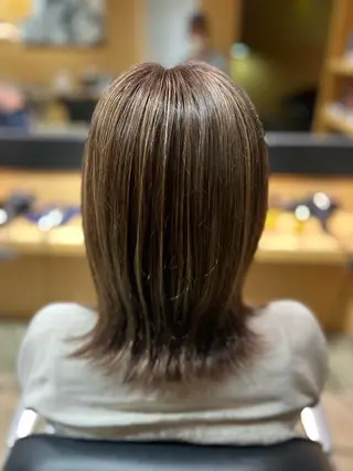 セミロング カラー ヘアアレンジ 渡部 彩花のヘアスタイル