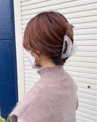 ミディアム カラー 堀谷 彩花のヘアスタイル