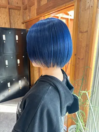 カラー まろみ暖色×ボブ ×chia🕯のヘアスタイル