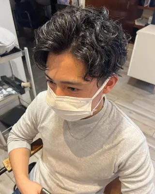 パーマ メンズ Ore🫧タナカマヤ /柔らかい質感カラーのヘアスタイル