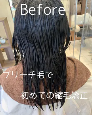 ロング ブリーチでもできる 縮毛矯正相原慎🌈のヘアスタイル