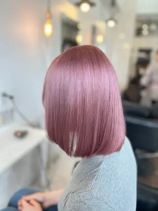 ミディアム 💓Yuri💓 ハイトーン/デザインのヘアスタイル