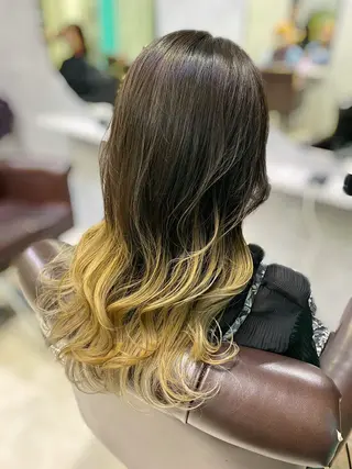 ロング カラー レイヤーカット ショート/宮本洋介のヘアスタイル