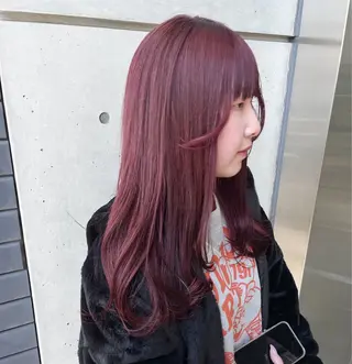 ロング カラー 透明感カラー人気 ナンバーワンMIYUのヘアスタイル