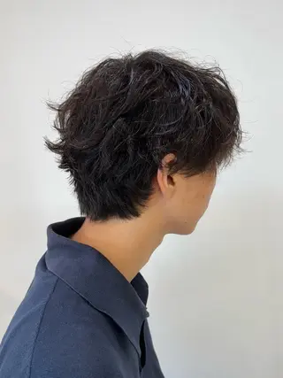 パーマ メンズ ニュアンスパーマ/ フェザー/マッシュのヘアスタイル