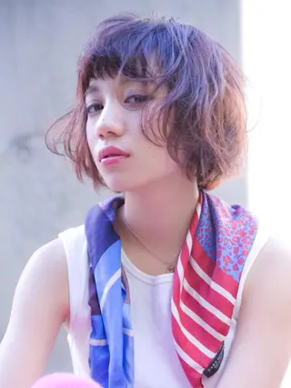 ミディアム ダブルカラー🤍 髪質改善／原島のヘアスタイル