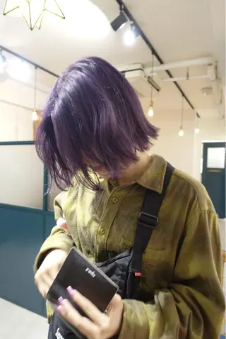ショート カラー YUUKI/ウルフ .ボブパーマのヘアスタイル
