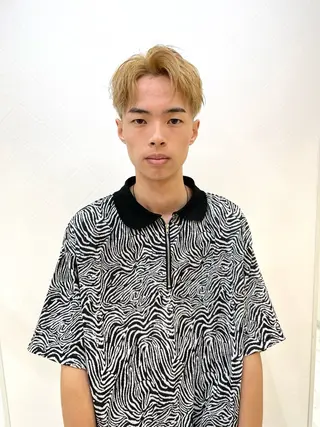 ショート カラー メンズ 縮毛矯正/ 似合わせ/古津遼平のヘアスタイル