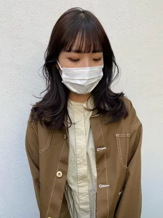 ロング カラー ボブ/ミニボブ 透明感カラーkadoのヘアスタイル