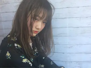 セミロング カラー パーマ ヘアアレンジ 日比 貴大/ minim hairのヘアスタイル