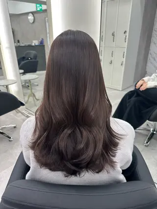 セミロング カラー Ardore大阪難波 カットカラーモデルのヘアスタイル
