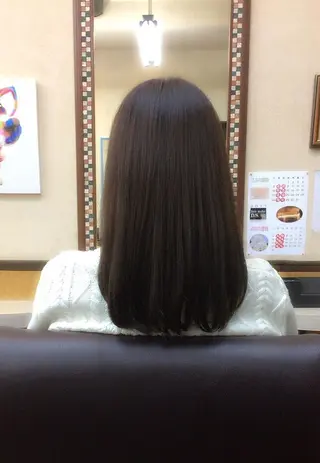 セミロング カラー 池原 寛之のヘアスタイル