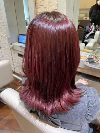 セミロング カラー 黒坂 唯奈 /パーマとボブ特化のヘアスタイル