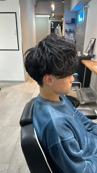 メンズ 律喜/パーマ /メンズ/フェードのヘアスタイル