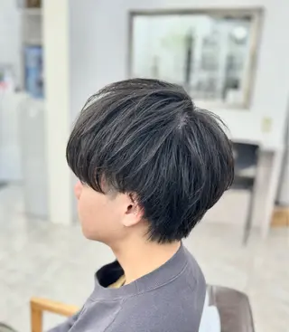ミディアム メンズ ハイライト 特化　須永🐶のヘアスタイル
