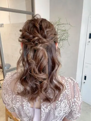 ミディアム ヘアアレンジ 透明感カラー✨艶髪 制作🌱山根あゆみのヘアスタイル