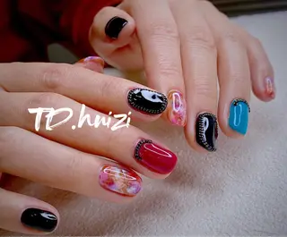 ショート めぐみのネイルサロン スタッフ練習のネイルデザイン