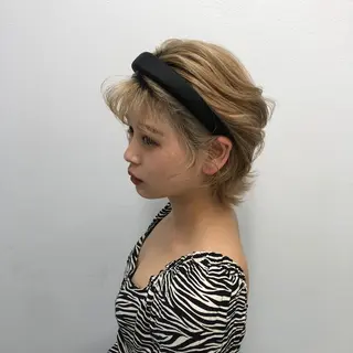 ショート カラー ヘアアレンジ 韓国ヘア┊︎レイヤー ┊︎haruka🌙のヘアスタイル