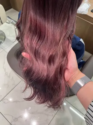 ロング カラー ハードパーマ Rico💜のヘアスタイル