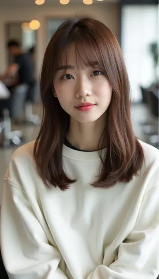 セミロング 前山未依亜 マエヤマミイアのヘアスタイル