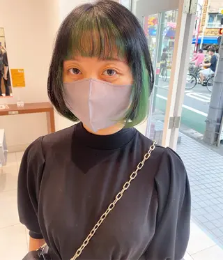 ミディアム カラー ウルフカット ハッシュカット/七海のヘアスタイル
