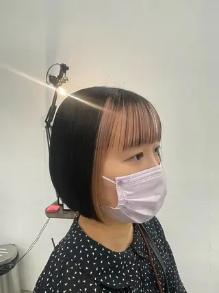 ショート カラー HINA🎀韓国ヘア エクステ/小顔カットのヘアスタイル
