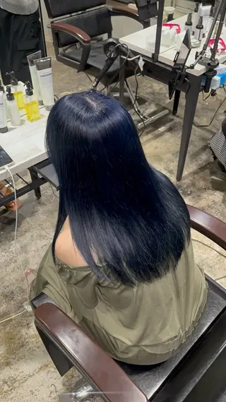 セミロング 渋谷ケアブリーチ ❤️‍🔥徳田空悟のヘアスタイル