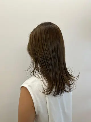 セミロング カラー 韓国好き🇰🇷 美容師MIKUのヘアスタイル