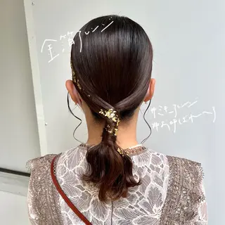 ミディアム ヘアアレンジ 卒業式お呼ばれ🕊️ ヘアセット✴︎ミキのヘアスタイル