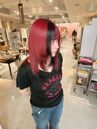 セミロング カラー 元地雷系美容師🫶 RYUSEI🐈‍⬛のヘアスタイル
