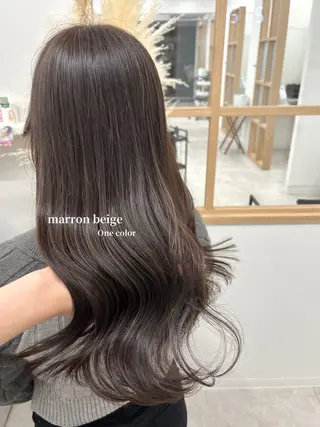 ロング カラー 柔らかオリーブ🌿 HIMARI🌻のヘアスタイル