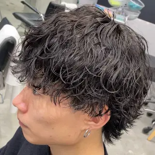 ミディアム パーマ ヘアアレンジ メンズ fifth 石川 凪のヘアスタイル