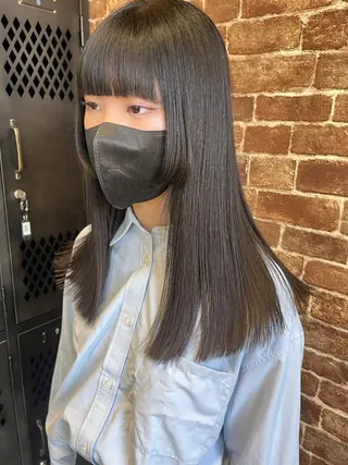 ロング カラー パーマ ヘアアレンジ メンズ キッズ ネイル マツエク・マツパ アイブロウ 久木原 ゆりのヘアスタイル