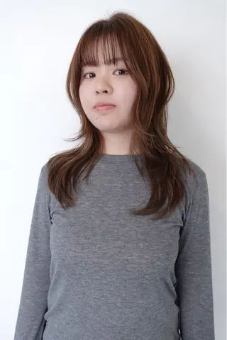 セミロング カラー sakura🌸 レイヤー/韓国ヘアのヘアスタイル