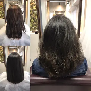 セミロング カラー 今井 三智也のヘアスタイル