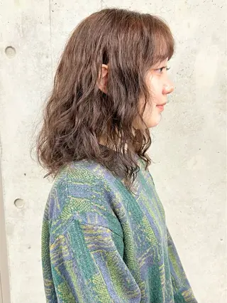 ロング パーマ ボブ/ゆるふわ ボブパーマ/とういのヘアスタイル