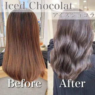 ロング カラー ブリーチなし✨艶髪 カラー𓃲YAGIのヘアスタイル